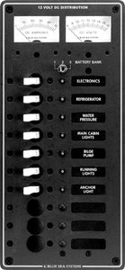 Blue Sea DC 10 Position Circuit Panel 11-1/2